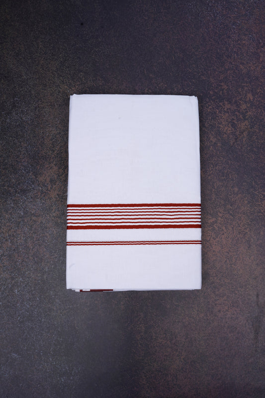 FD-158 W/D DHOTI 3.80 MTR-Dark Brown