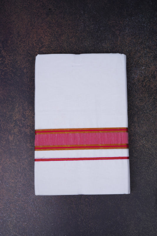 FD-172 W/D DHOTI 3.80 MTR-Pink