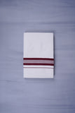 KERALOOM FINISH COTTON 331 W/D DHOTI 3.80 MTR - Maroon