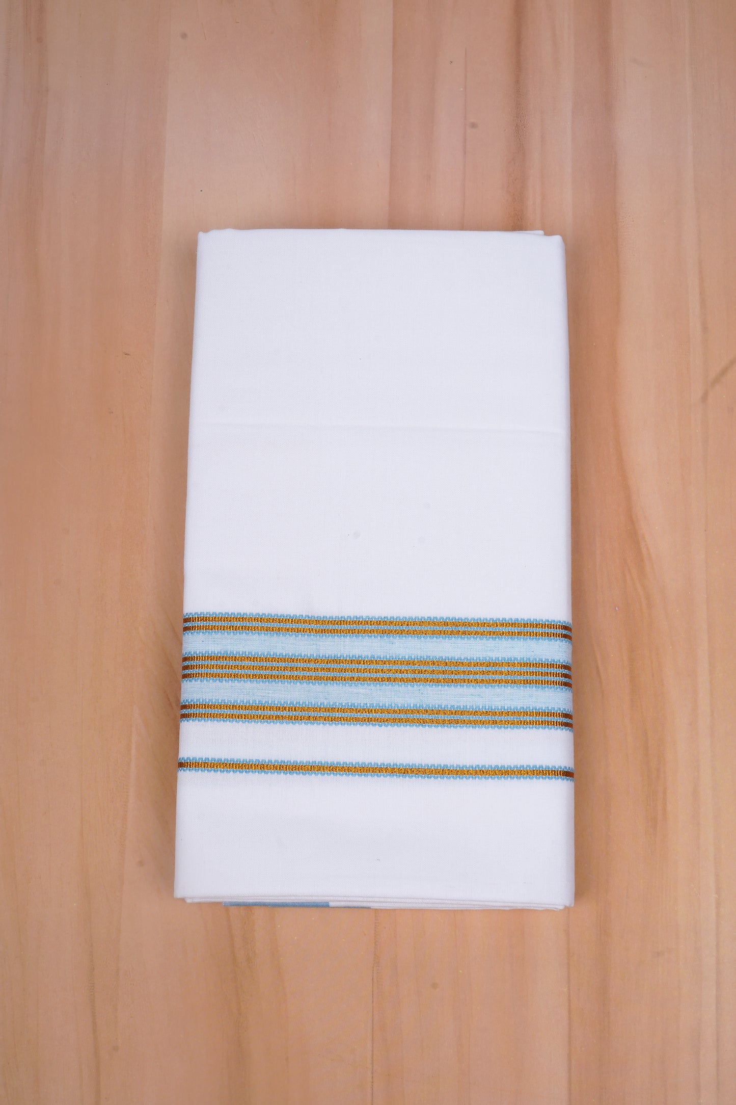 Heritage Gold W/S Dhoti 2.00 MTR - Sky Blue