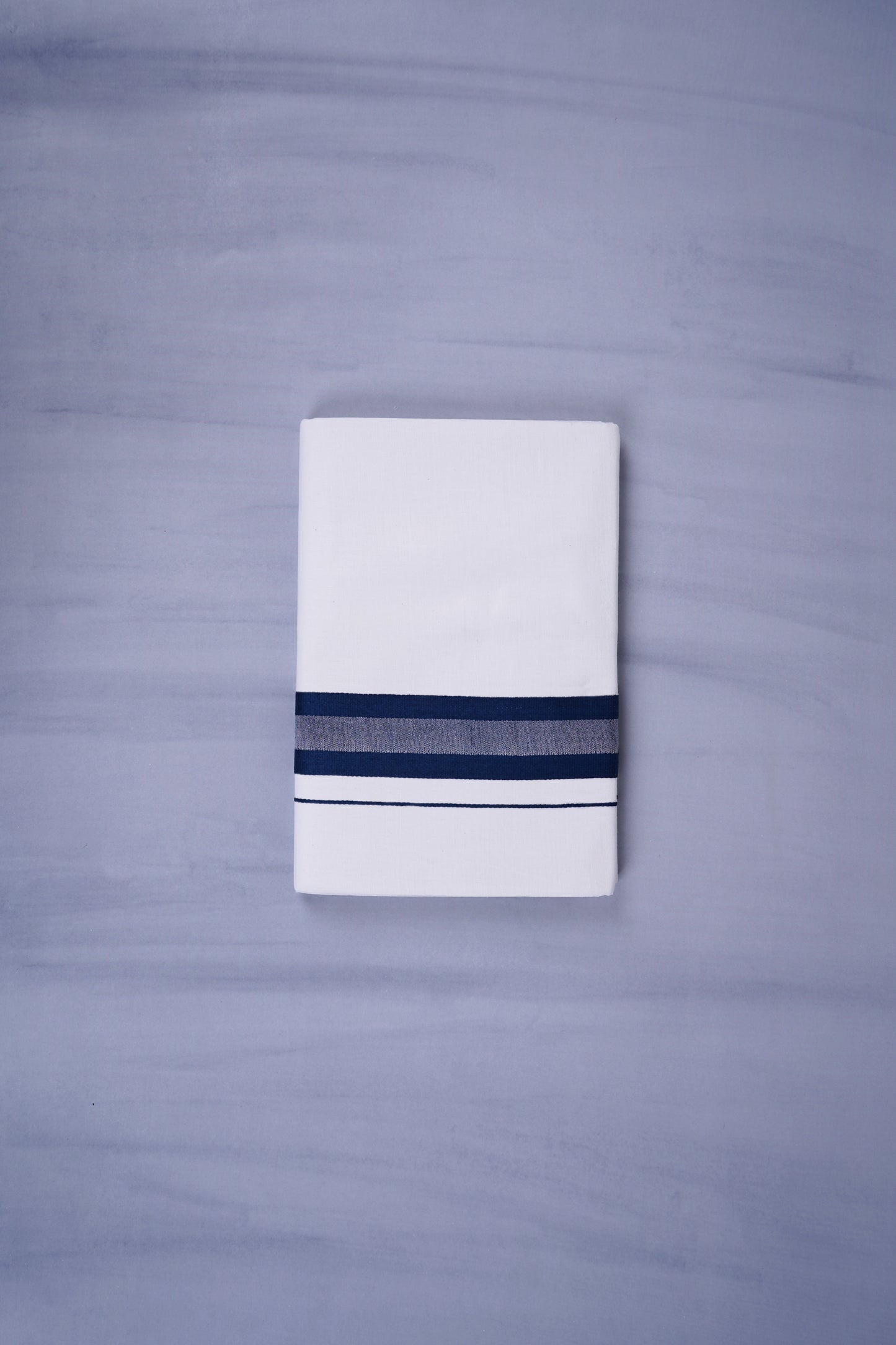 KERALOOM FINISH COTTON 329 W/D DHOTI 3.80 MTR - Navy Blue