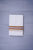 KERALOOM FINISH COTTON 330 W/D DHOTI 3.80 MTR - Brown