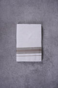 KERALOOM FINISH COTTON 326 W/D DHOTI 3.80 MTR - Light Gray