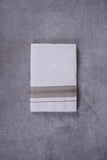 KERALOOM FINISH COTTON 326 W/D DHOTI 3.80 MTR - Light Gray
