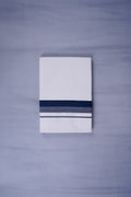 KERALOOM FINISH COTTON 332 W/D DHOTHIE 3.80 MTR - Navy Blue