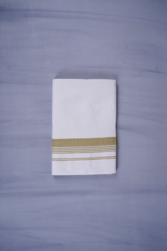 KERALOOM FINISH COTTON 327 W/D DHOTI 3.80 MTR - Light Green