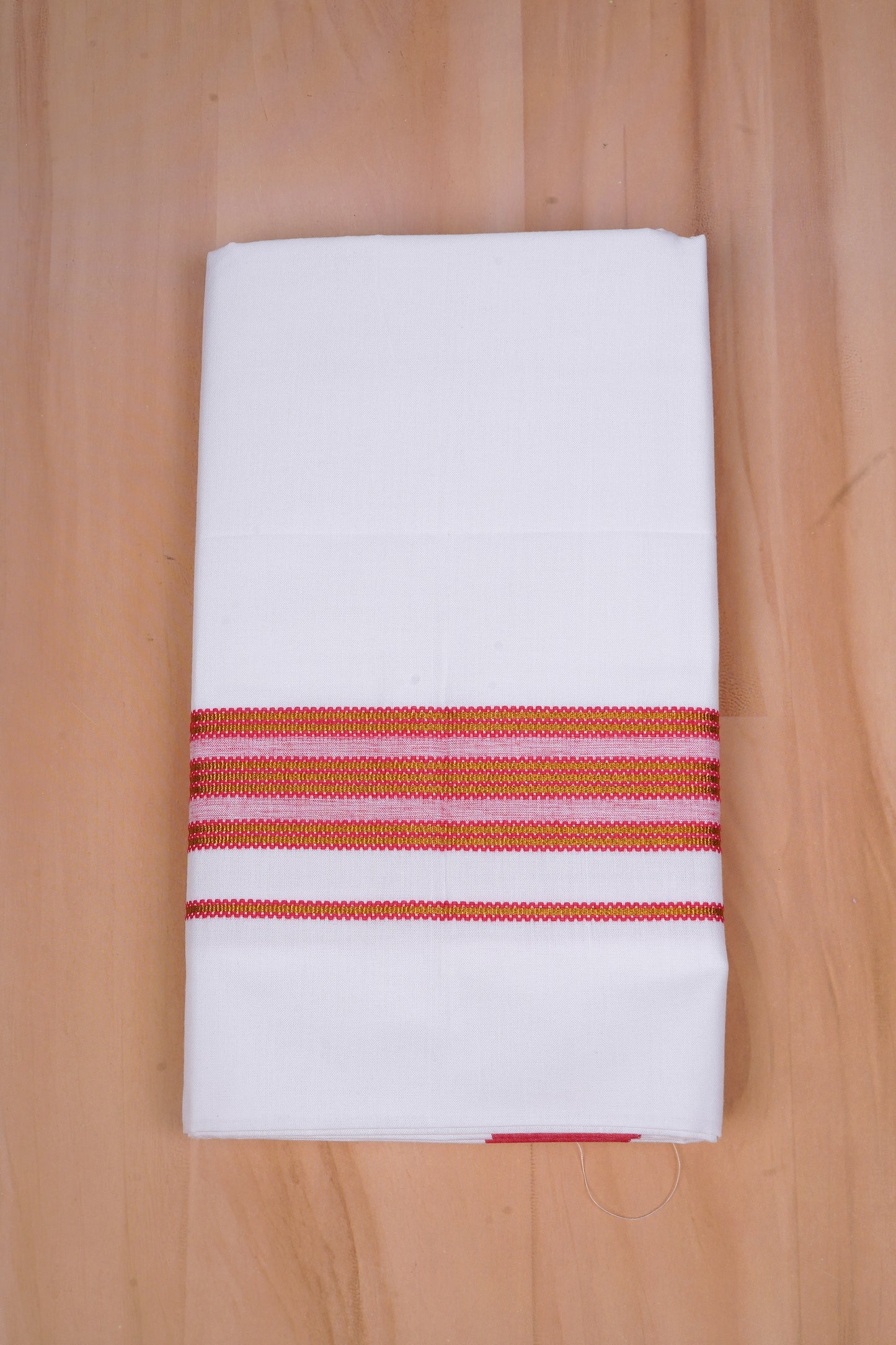 Heritage Gold W/S Dhoti 2.00 MTR - Red