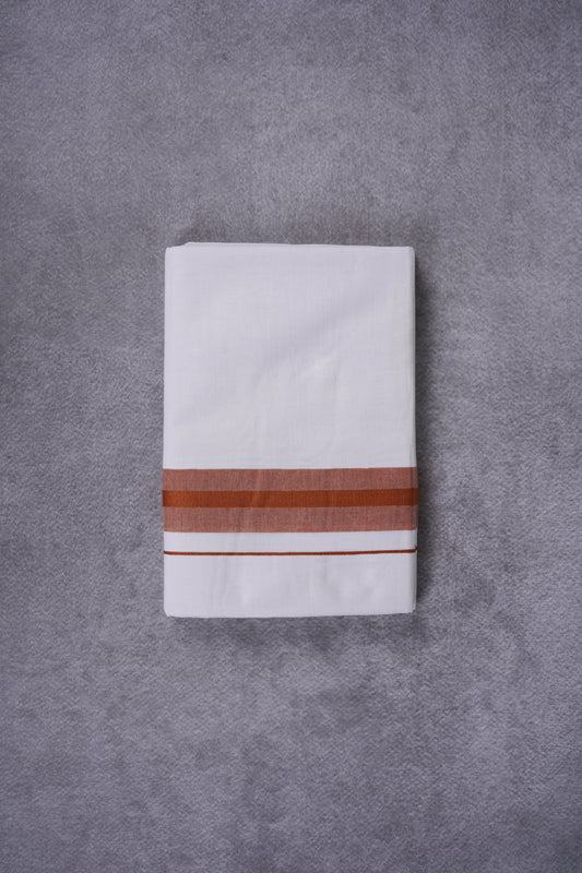 KERALOOM FINISH COTTON 326 W/D DHOTI 3.80 MTR - Brown