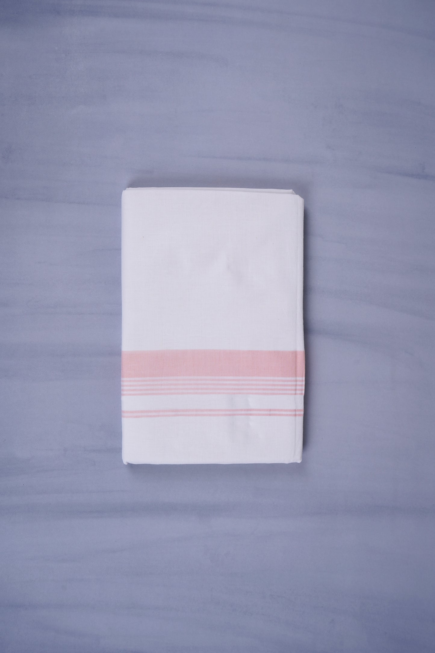 KERALOOM FINISH COTTON 327 W/D DHOTI 3.80 MTR - Light Pink