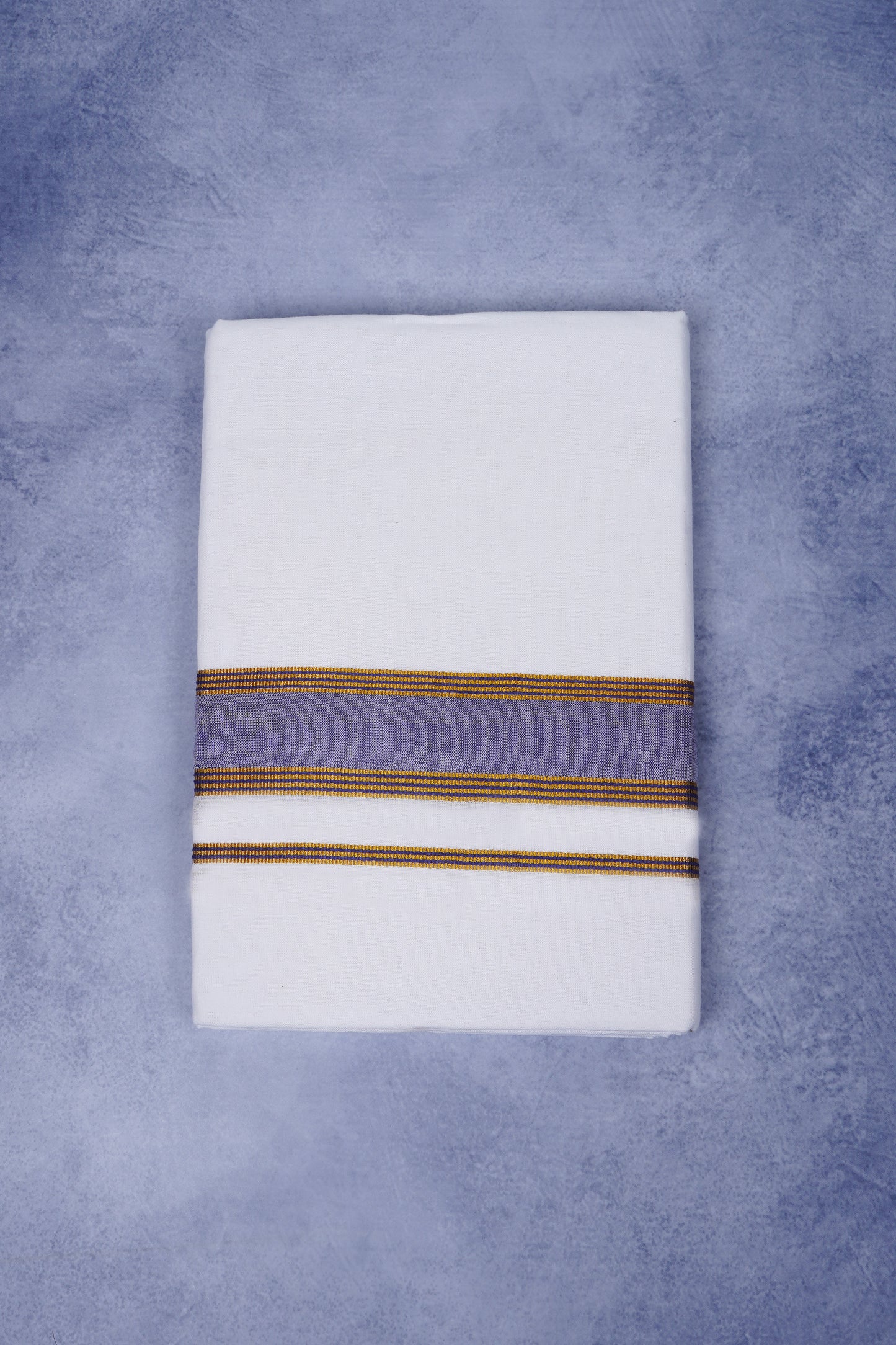 Feather Finish Cotton 2929 W/D Dhothie 3.80 MTR - Violet