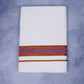 Feather Finish Cotton 2929 W/D Dhothie 3.80 MTR - Maroon