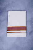 Feather Finish Cotton 2929 W/D Dhothie 3.80 MTR - Maroon