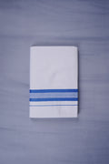 KERALOOM FINISH COTTON 331 W/D DHOTI 3.80 MTR - Blue