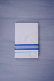 KERALOOM FINISH COTTON 331 W/D DHOTI 3.80 MTR - Blue