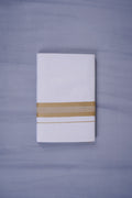 KERALOOM FINISH COTTON 329 W/D DHOTI 3.80 MTR - Light Glod