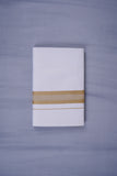 KERALOOM FINISH COTTON 329 W/D DHOTI 3.80 MTR - Light Glod