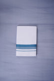 KERALOOM FINISH COTTON 332 W/D DHOTI 3.80 MTR - Light Blue