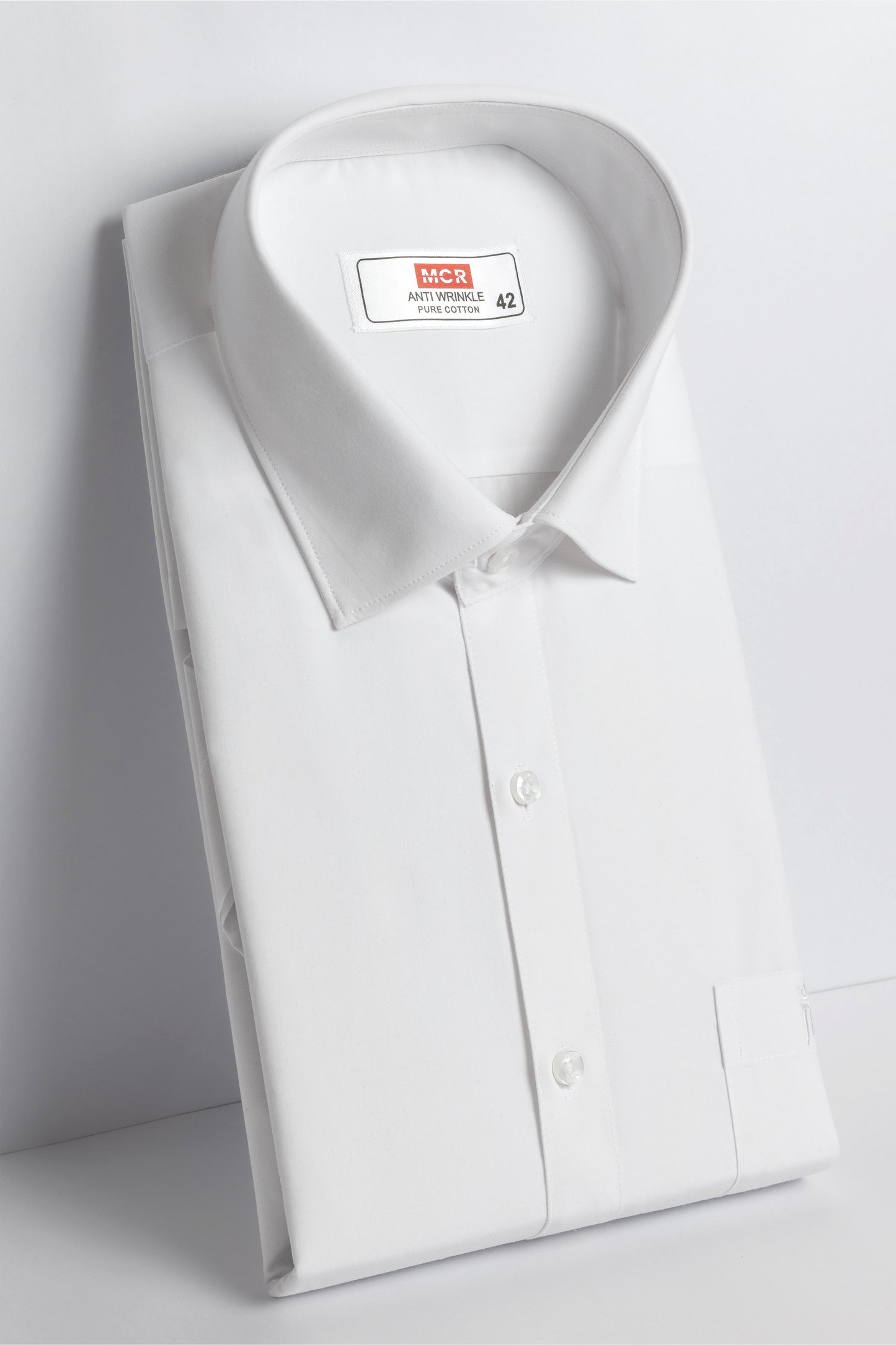 MCR ANTI WRINKLE Full Sleeve Formal White Shirt For Men