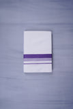 KERALOOM FINISH COTTON 332 W/D DHOTI 3.80 MTR - Violet