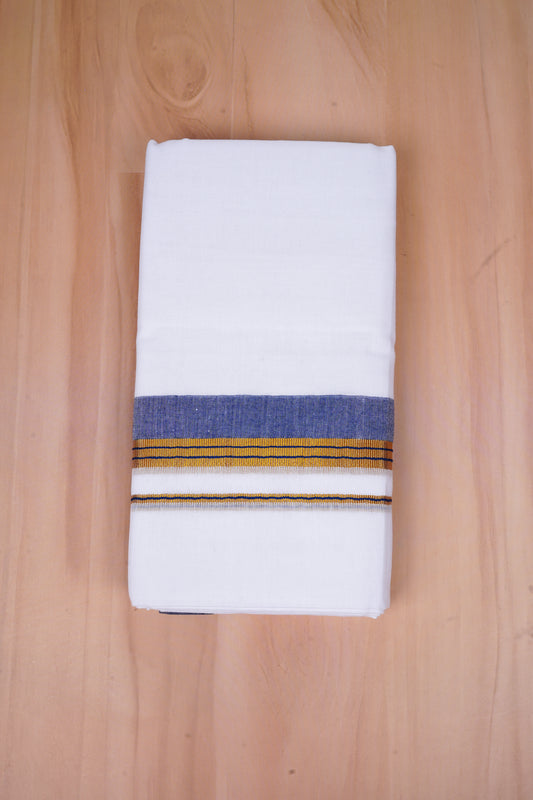 FCD-528 W/D DHOTI 3.80 MTR-Dark Blue