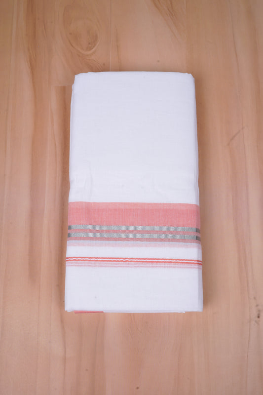 FCD-526 W/D DHOTI 3.80 MTR-Light Pink Silver