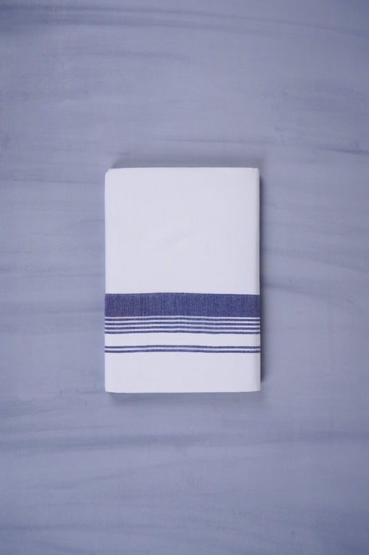KERALOOM FINISH COTTON 327 W/D DHOTI 3.80 MTR - Navy Blue