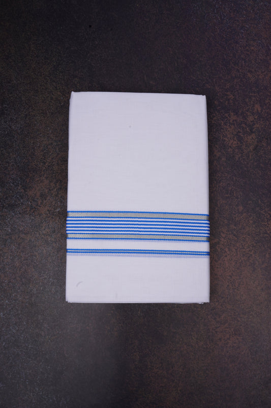 FD-137 W/D DHOTI 3.80 MTR-Sky Blue