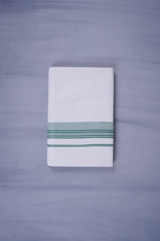 KERALOOM FINISH COTTON 333 W/D DHOTI 3.80 MTR - Light Green