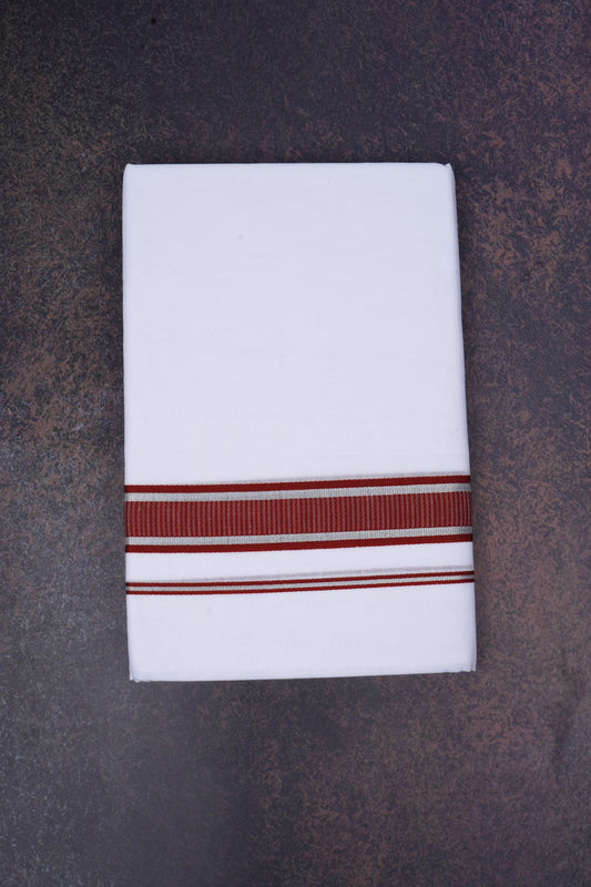 FD-167 W/D DHOTI 3.80 MTR-Dark Brown