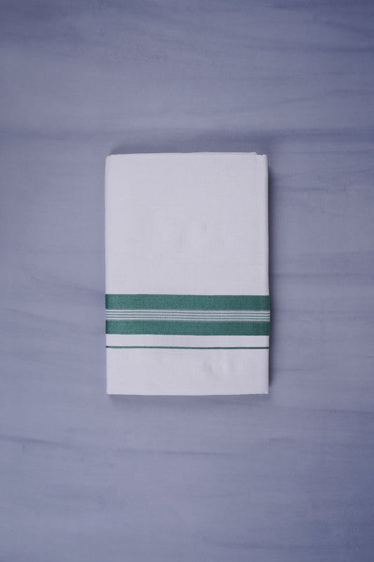 KERALOOM FINISH COTTON 331 W/D DHOTI 3.80 MTR - Green