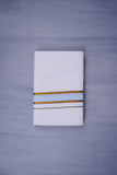 KERALOOM FINISH COTTON 330 W/D DHOTI 3.80 MTR - Sky Blue