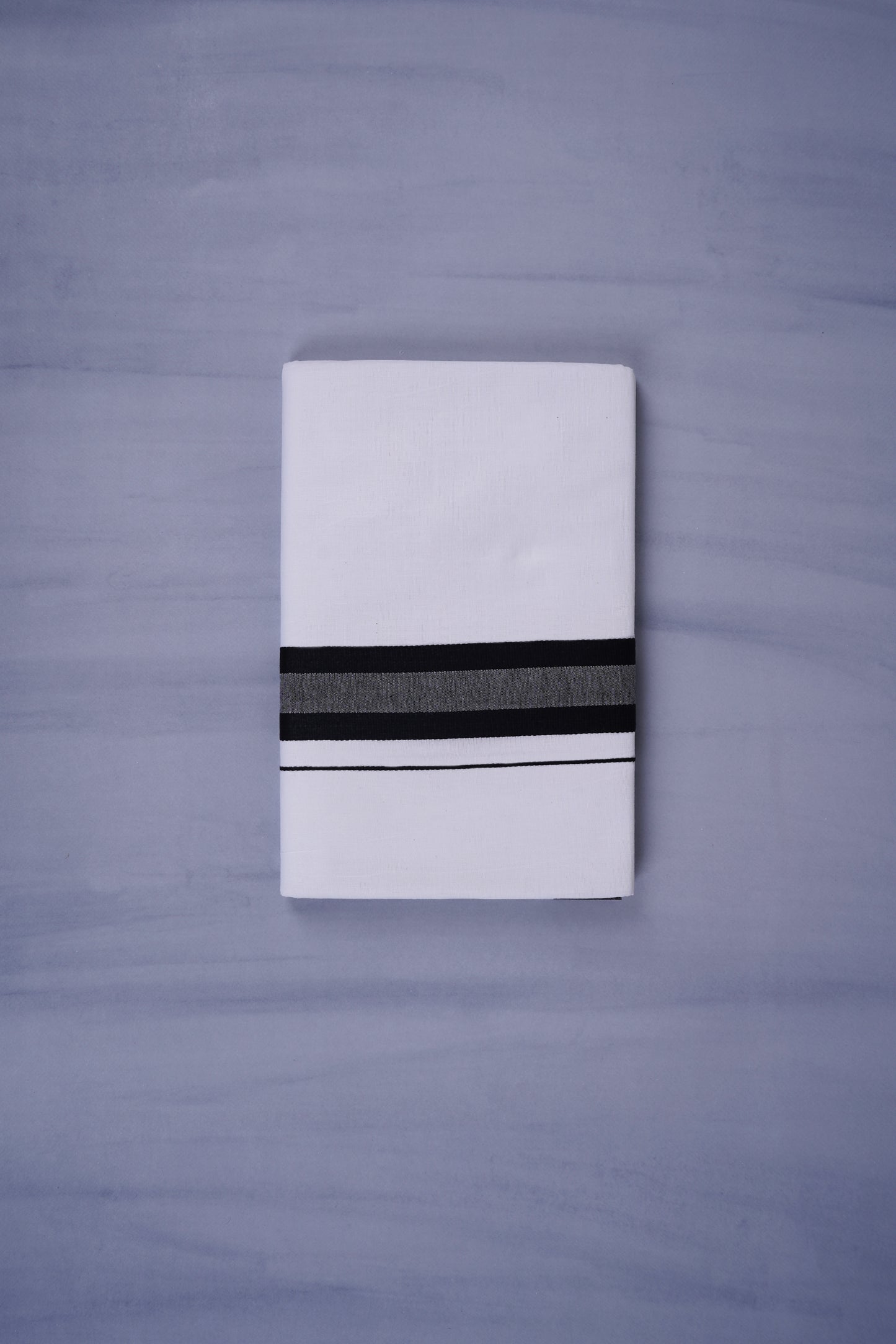 KERALOOM FINISH COTTON 329 W/D DHOTI 3.80 MTR - Dark Black