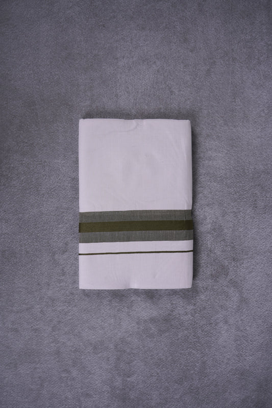 KERALOOM FINISH COTTON 326 W/D DHOTI 3.80 MTR - Dark Gray
