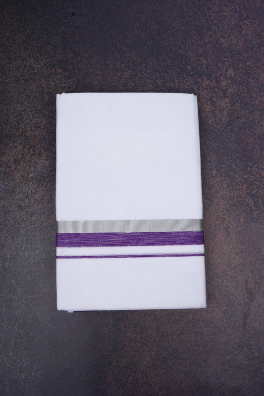 FD-168 W/D DHOTI 3.80 MTR-Dark Purple