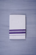 KERALOOM FINISH COTTON 331 W/D DHOTI 3.80 MTR - Dark Violet