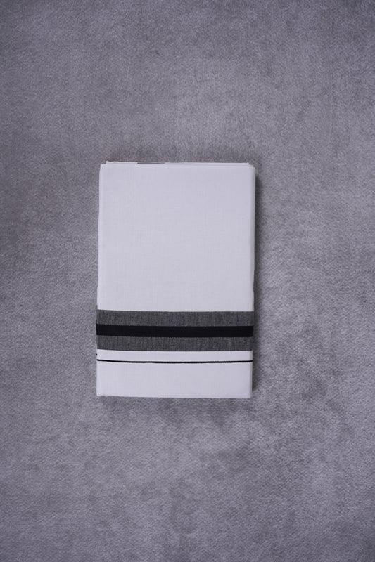 KERALOOM FINISH COTTON 326 W/D DHOTI 3.80 MTR - Black