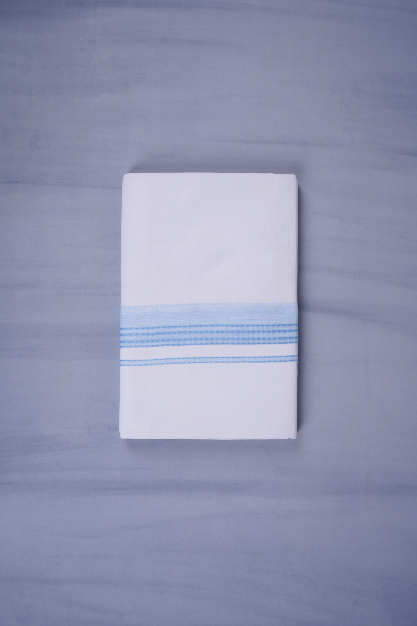 KERALOOM FINISH COTTON 333 W/D DHOTI 3.80 MTR - Sky Blue