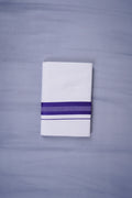 KERALOOM FINISH COTTON 329 W/D DHOTI 3.80 MTR - Dark Violet