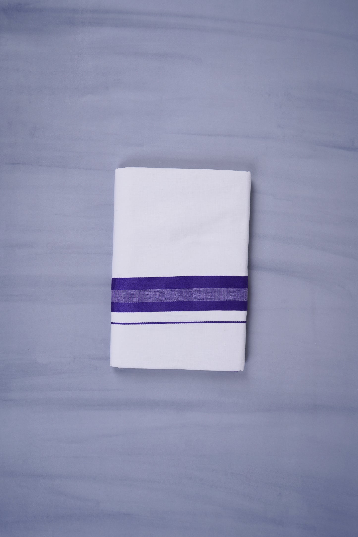 KERALOOM FINISH COTTON 329 W/D DHOTI 3.80 MTR - Dark Violet