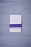 KERALOOM FINISH COTTON 329 W/D DHOTI 3.80 MTR - Dark Violet