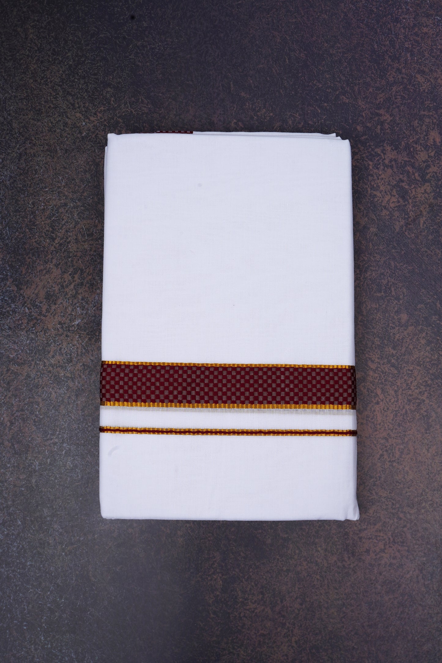 FD-200 W/D DHOTI 3.80 MTR-Dark Maroon