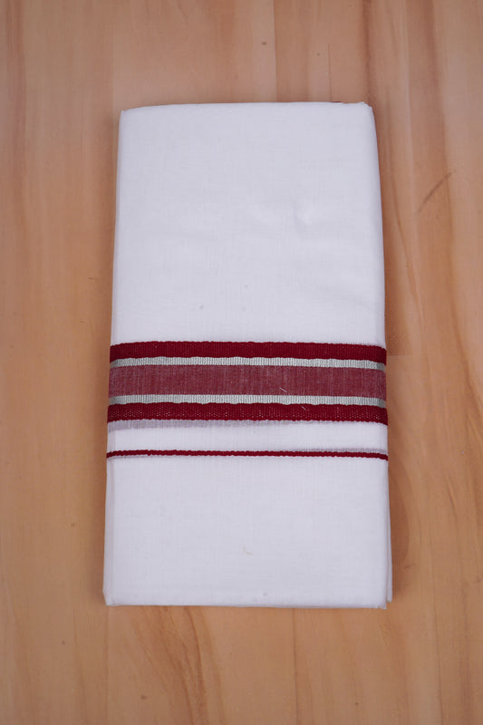 FCD-520 W/D DHOTI 3.80 MTR-Dark Maroon