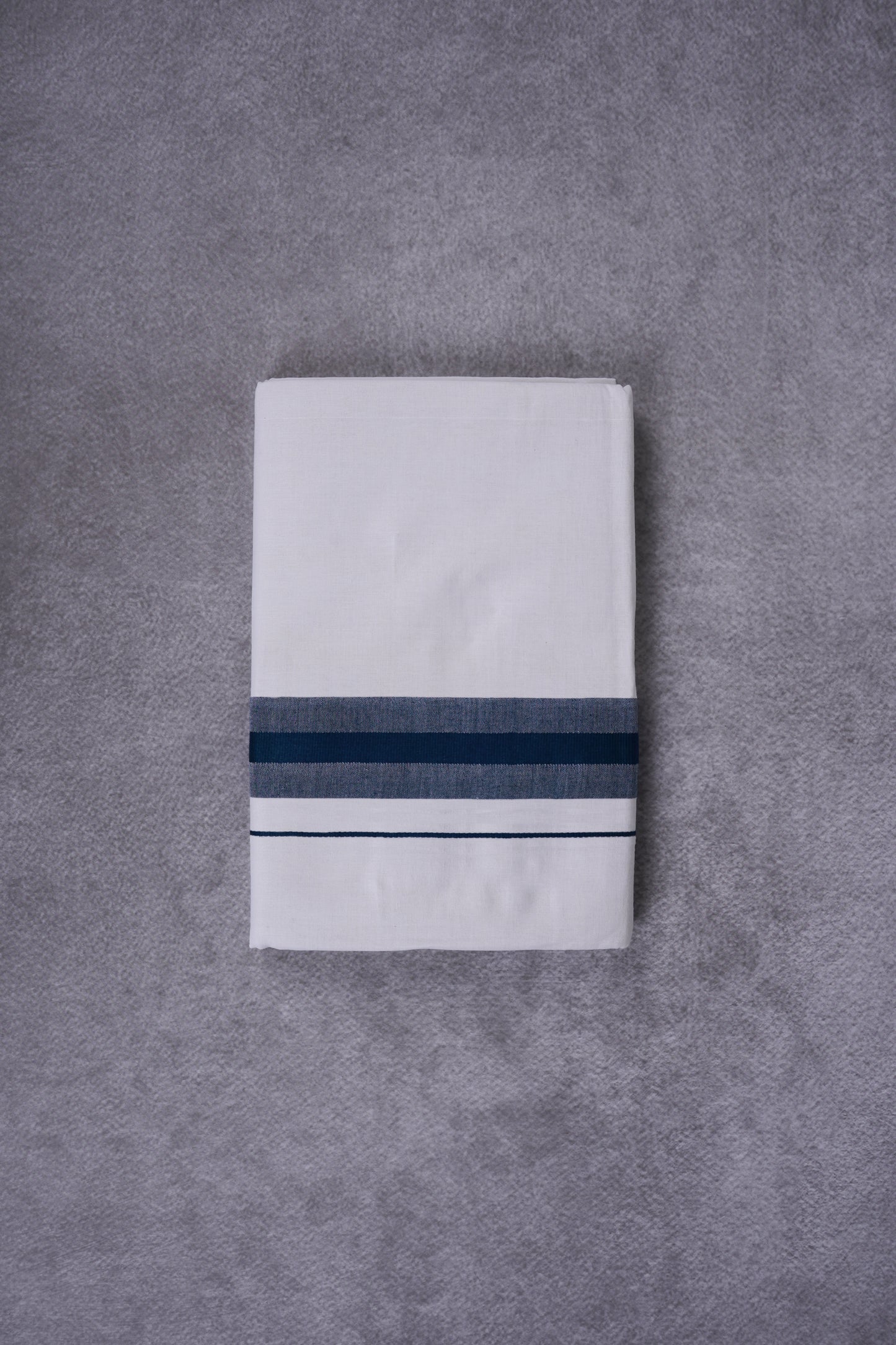KERALOOM FINISH COTTON 326 W/D DHOTI 3.80 MTR - Dark Blue