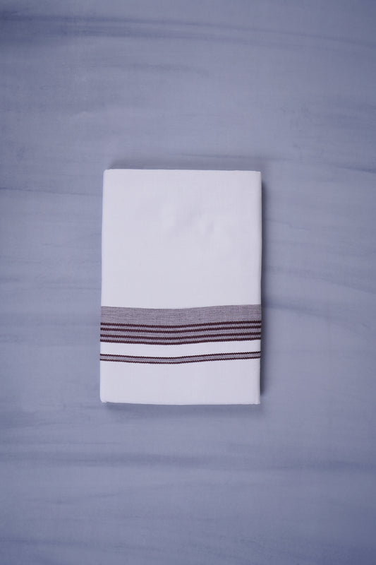 KERALOOM FINISH COTTON 333 W/D DHOTI 3.80 MTR - Maroon
