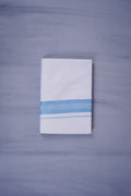 KERALOOM FINISH COTTON 329 W/D DHOTI 3.80 MTR - Sky Blue