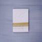 KERALOOM FINISH COTTON 332 W/D DHOTI 3.80 MTR - Gold Yellow