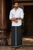 Sulthan Colours Dhoti - Black