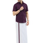COLOUR MATCHING DOUBLE DHOTI SET HALF SLEEVE - 21005