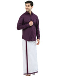 COLOUR MATCHING DOUBLE DHOTI SET FULL SLEEVE - 21005