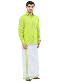 COLOUR MATCHING DOUBLE DHOTI SET FULL SLEEVE - 21001